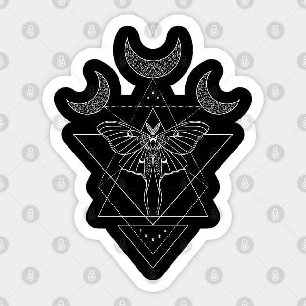 Luna Moth Fairy Moons Sticker by RavenWake